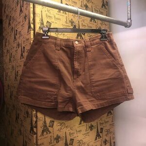 brown shorts